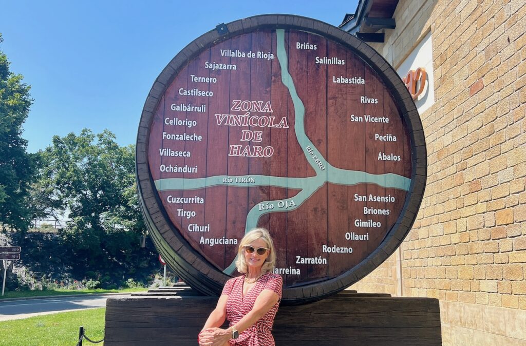 Picture of me at Haro winery along our Best Day Trips from San Sebastian