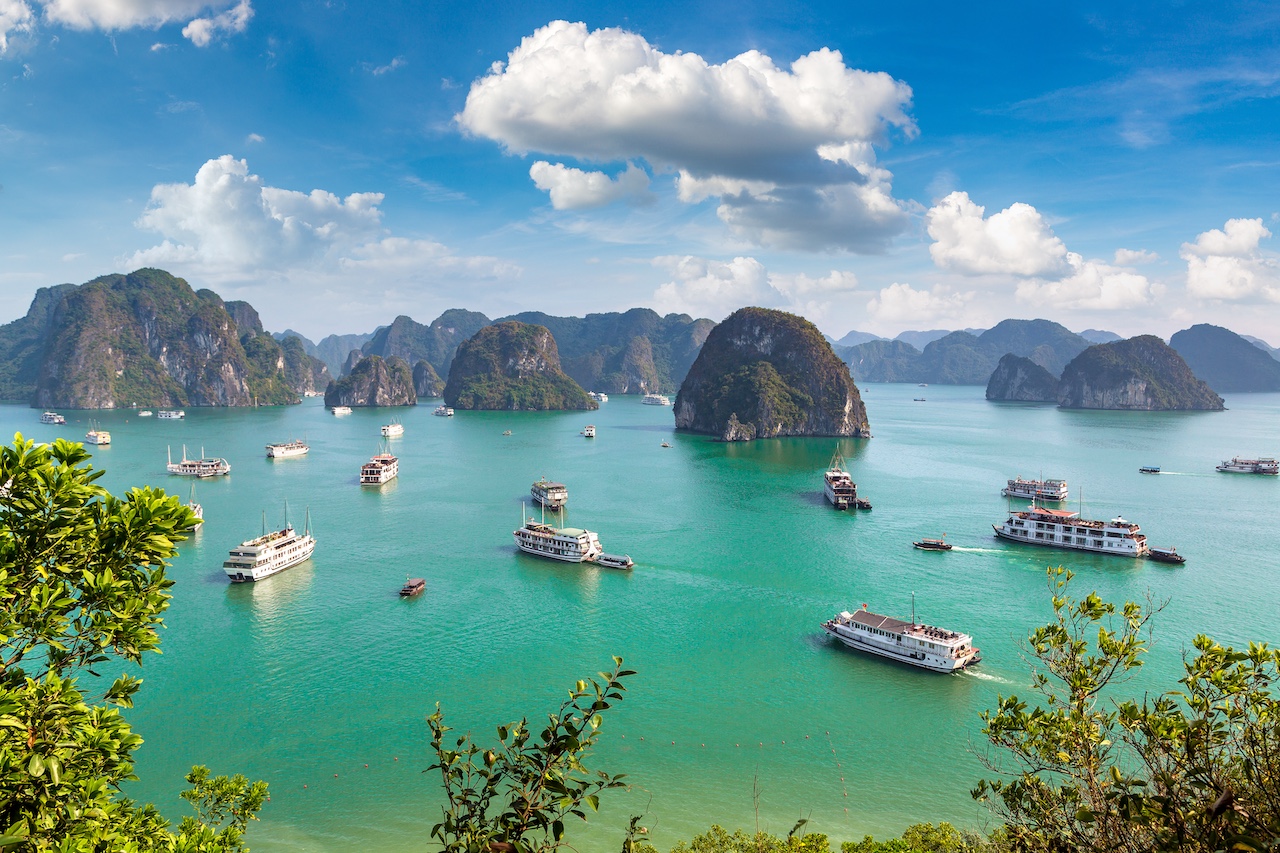 Stunning Halong Bay from above