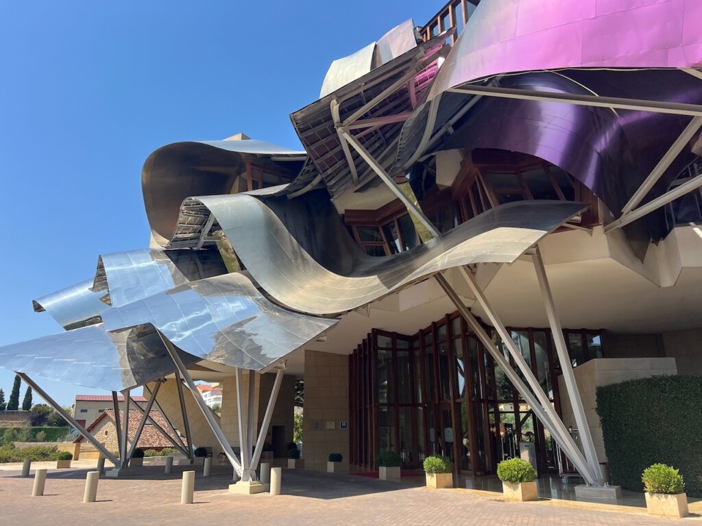 Marqués de Riscal Frank Gehry photo taken from the side.