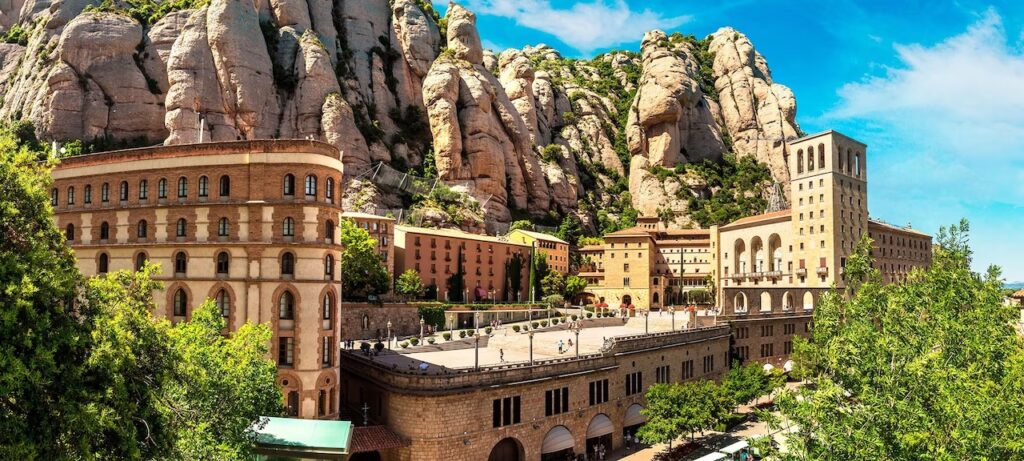 Image of Monserrat during one of the Catalonia wine tours excursion day trips options.