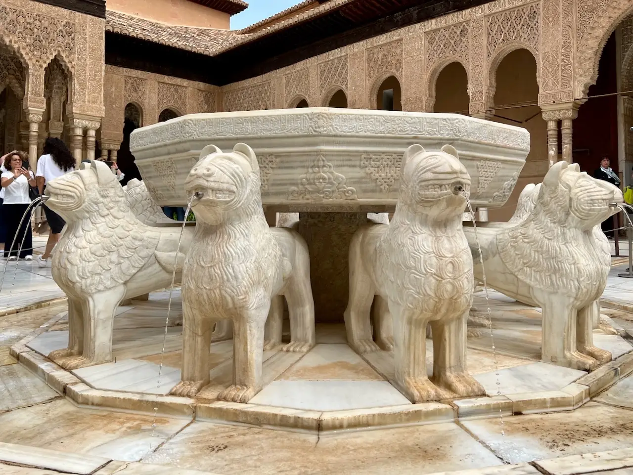 Detail of statue at the Alhambra in Andalucia's city of Granada, Spain