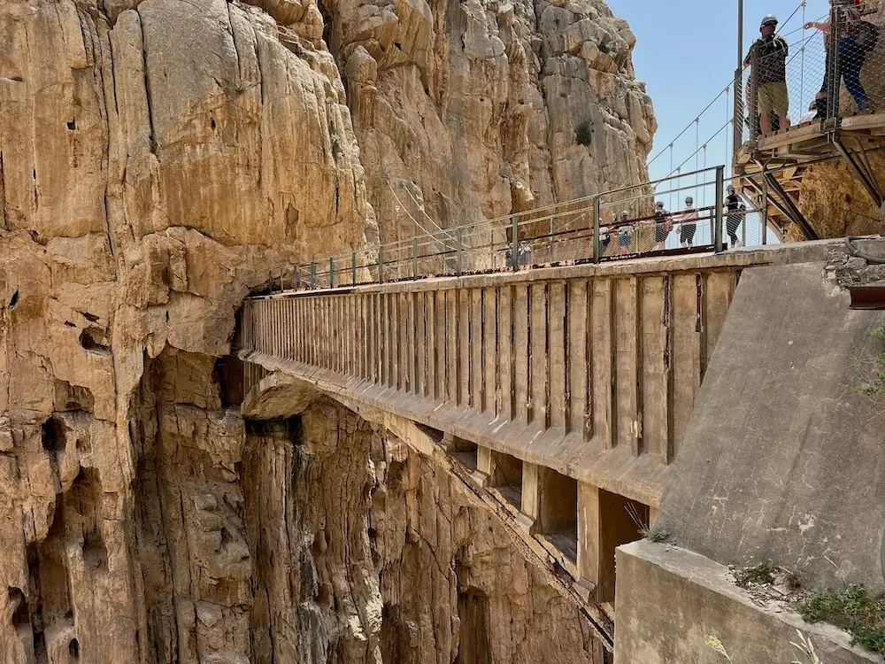 Bridge view from the hike in Caminito del Rey near Malaga