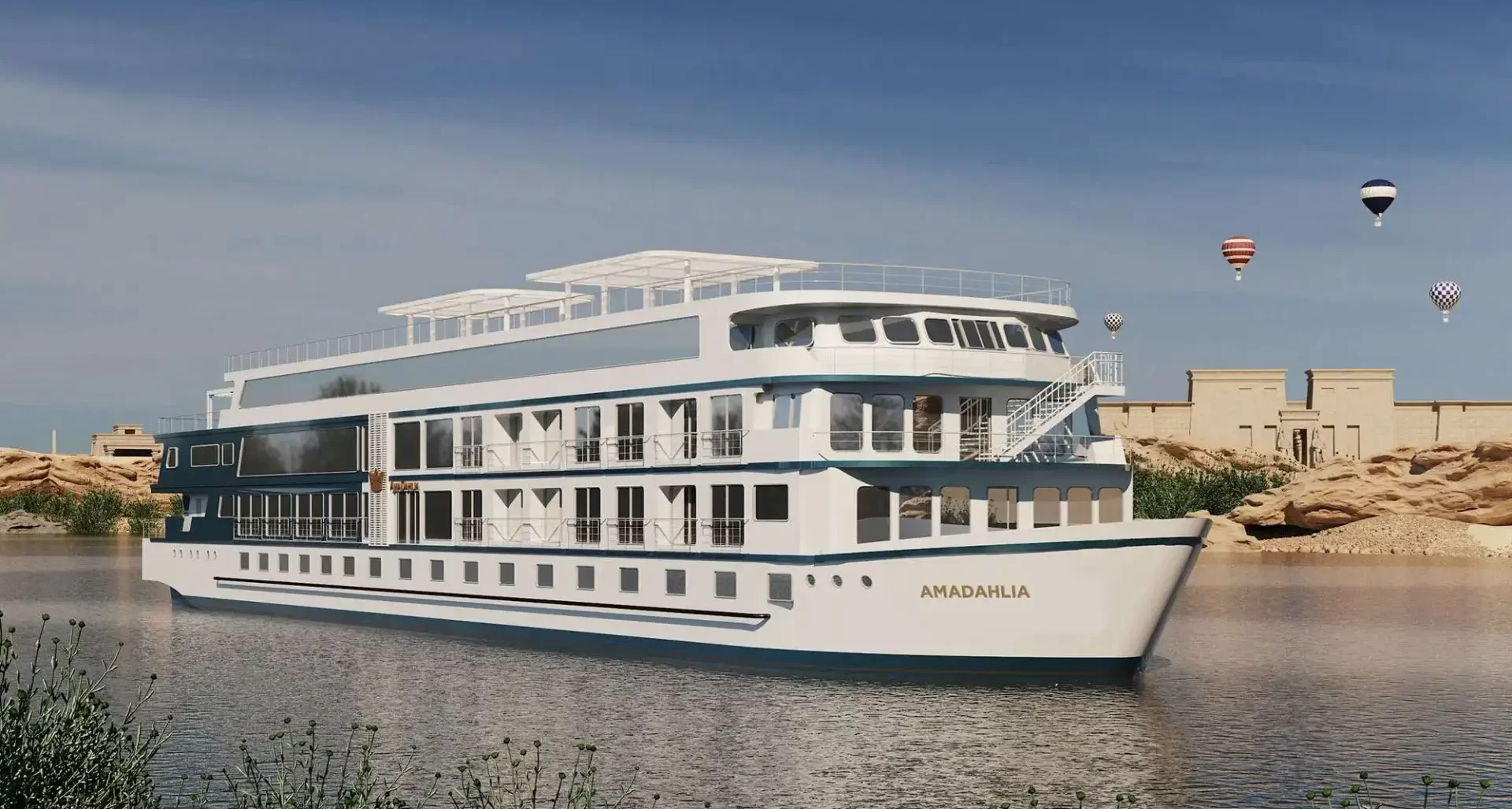Amawaterways ship on the Nile River in Egypt