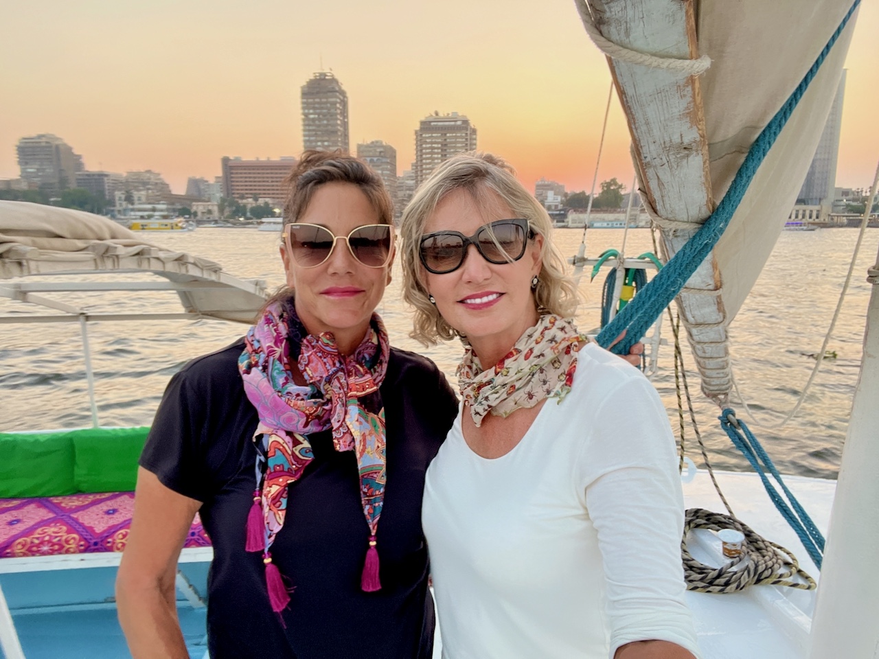 Author's selfie with sister on the Nile
