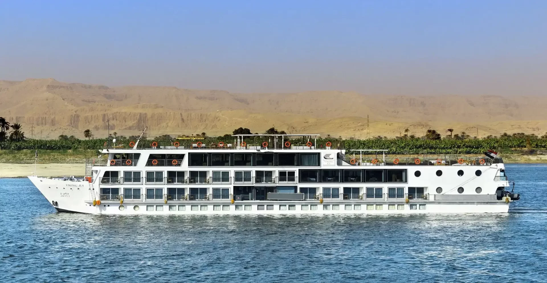 Photo of Viking's riverboat on the Nile in Egypt