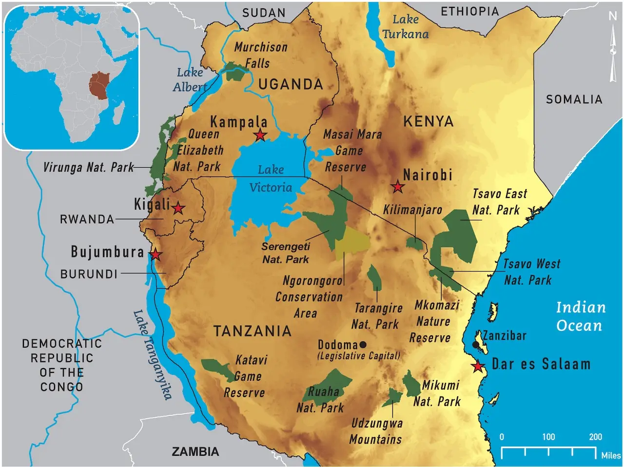map of east Africa