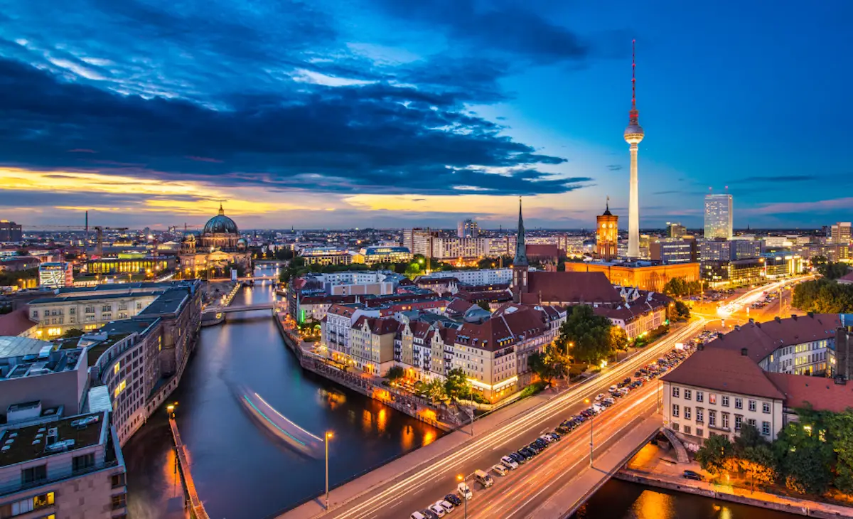 aerial view of Berlin