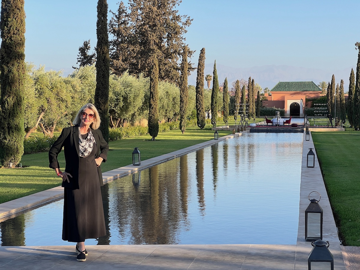 Jo-Anne Redwood relaxing in Morocco